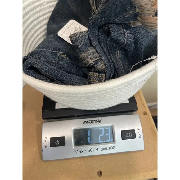 We The Free People Maggie Mid Rise Back Alley Blue Jeans Denim Size 28 New - Picture 13 of 13